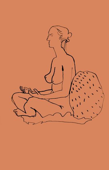 Nude285_Seated girl meditating 214x330 mm thumb