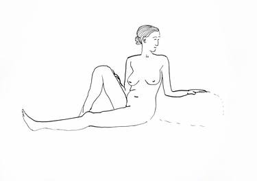 Nude296_ girl with Japanese hairstyle 29 x 42 cm thumb