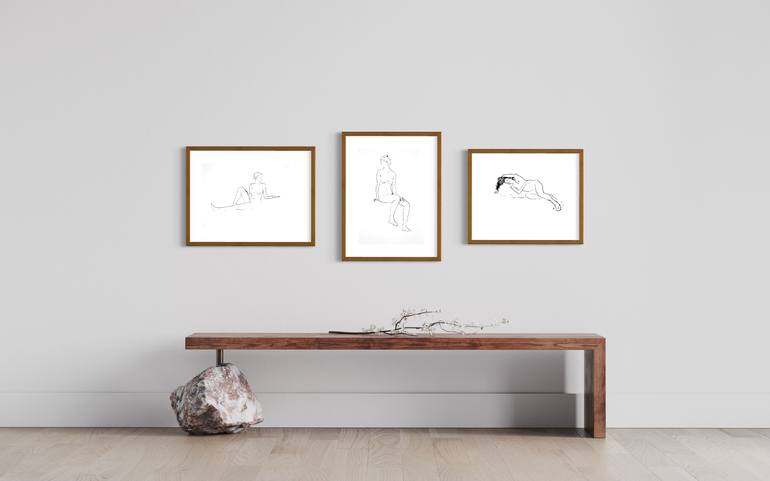 Original Figurative Nude Drawing by Masha Neverova
