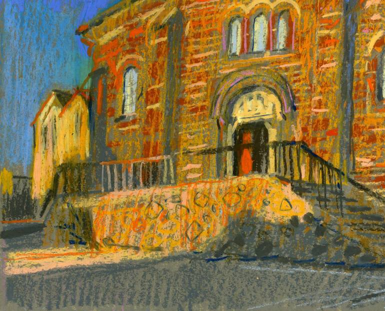 Original Impressionism Architecture Painting by Olga Kataeva-Rochford