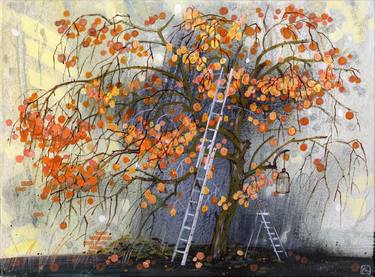Print of Tree Paintings by Olga Kataeva-Rochford