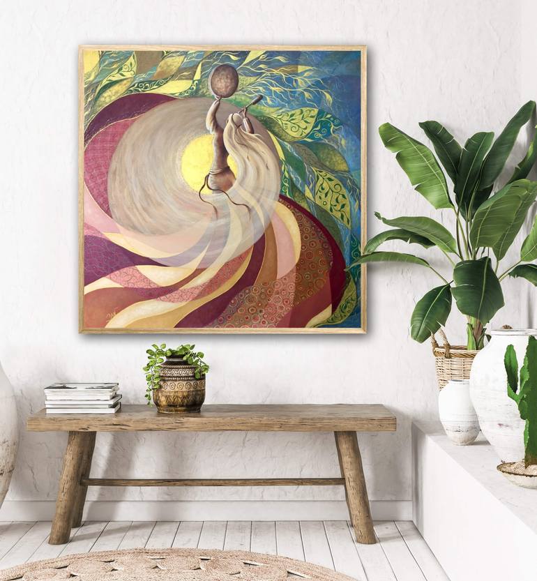 Original Modernism Fantasy Painting by Anastasia Yablokova