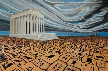 Original Surrealism Architecture Paintings by Petre Romeo Tudorescu