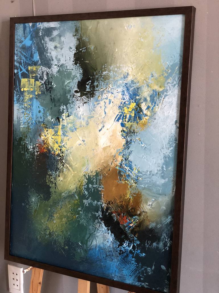 Original Abstract Garden Painting by QQ Studio
