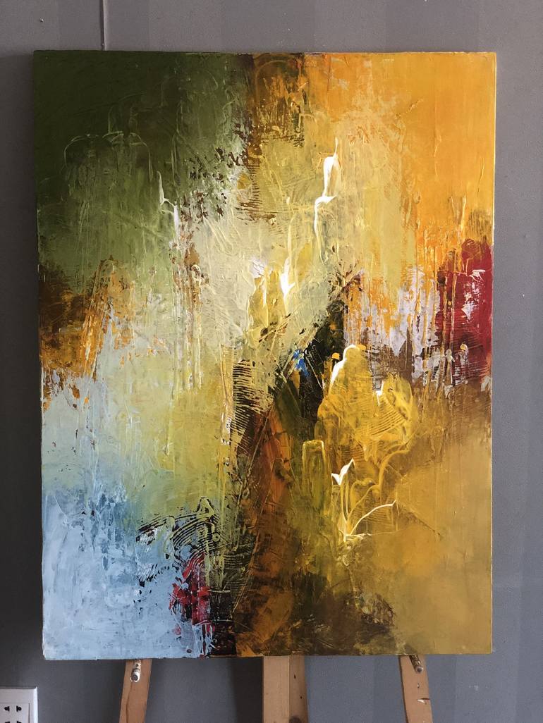 Original Abstract Nature Painting by QQ Studio