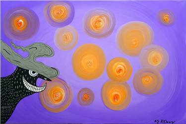 Original Abstract Expressionism Cartoon Painting by Mohammad Alkhoory