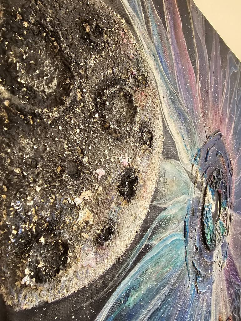Original Outer Space Mixed Media by Tea Shubladze