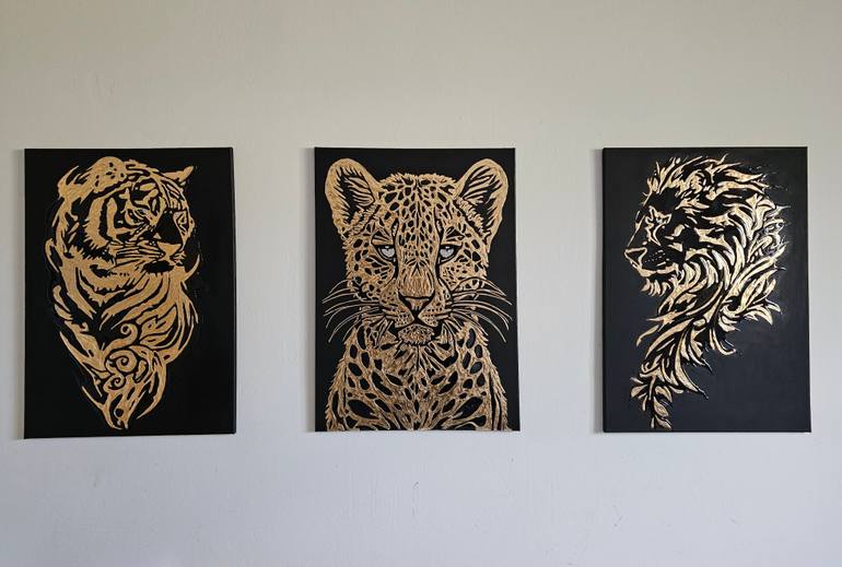 Original Modernism Animal Painting by Tea Shubladze