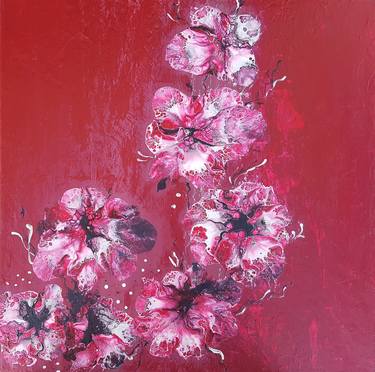 Original Abstract Floral Paintings by Tea Shubladze