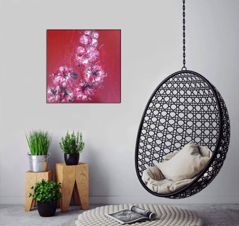 Original Floral Painting by Tea Shubladze