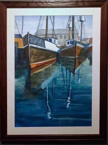 Original Impressionism Boat Paintings by John Murray