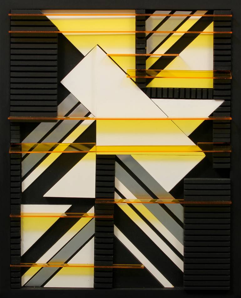 Original Abstract Geometric Sculpture by Charlene Rocci Stolo