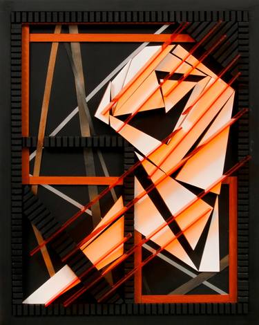Original Abstract Expressionism Geometric Sculpture by Charlene Rocci Stolo