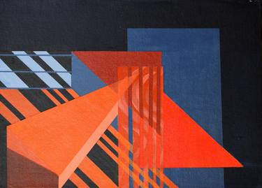 Original Abstract Geometric Paintings by Charlene Rocci Stolo
