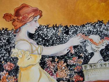Original Illustration Women Paintings by Harriet Connides