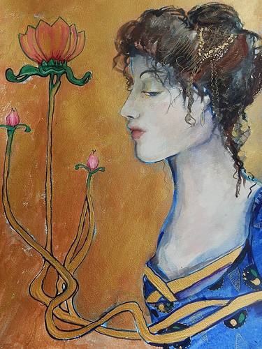 Original Illustration Women Paintings by Harriet Connides