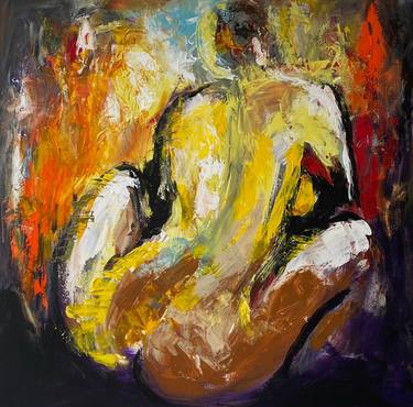 Original Nude Painting by Vanecha Roudbaraki