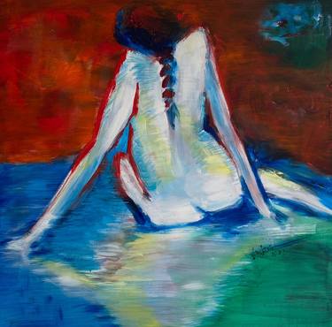 Original Nude Painting by Vanecha Roudbaraki