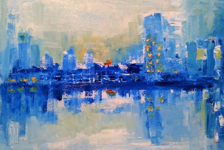 Modern impression, the sun is rising Painting by Giulia Mercuri