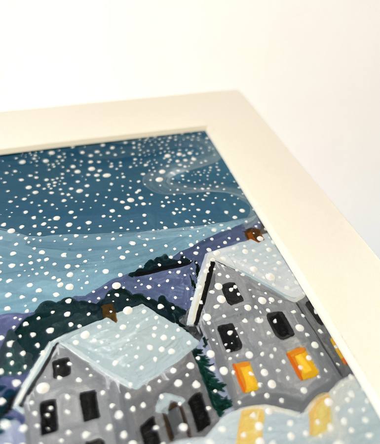 Original Illustration Landscape Painting by Marie Fremont