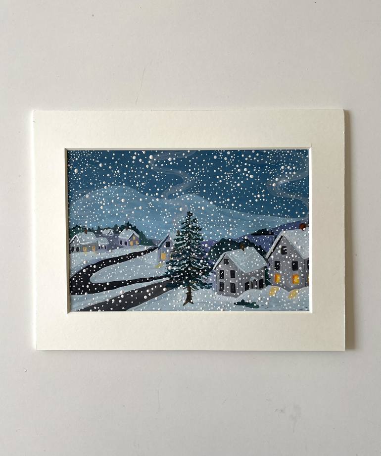 Original Illustration Landscape Painting by Marie Fremont
