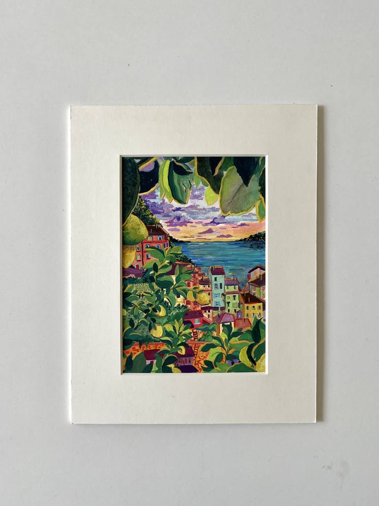 Original Illustration Cities Painting by Marie Fremont