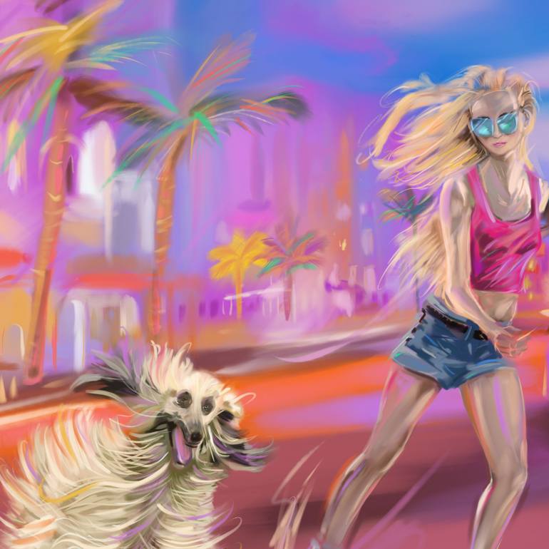 Original Expressionism Outer Space Digital by Alison  Powell