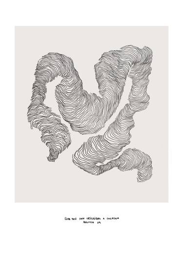 Original Minimalism Travel Drawing by Mariana San Martin