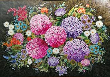 Original Abstract Floral Paintings by Nataliya Trembalyuk