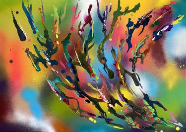 Original Abstract Graffiti Paintings by Mike Wagener