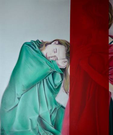 Original Realism People Paintings by Sabine Rudolph