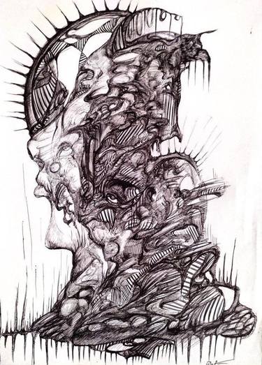 Original Abstract Expressionism Abstract Drawing by Ani Tadevosyan