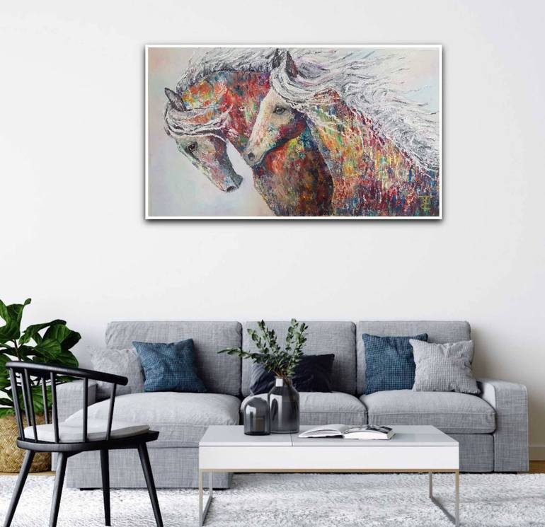 Original Abstract Expressionism Animal Painting by Evgeniia Tcarikova