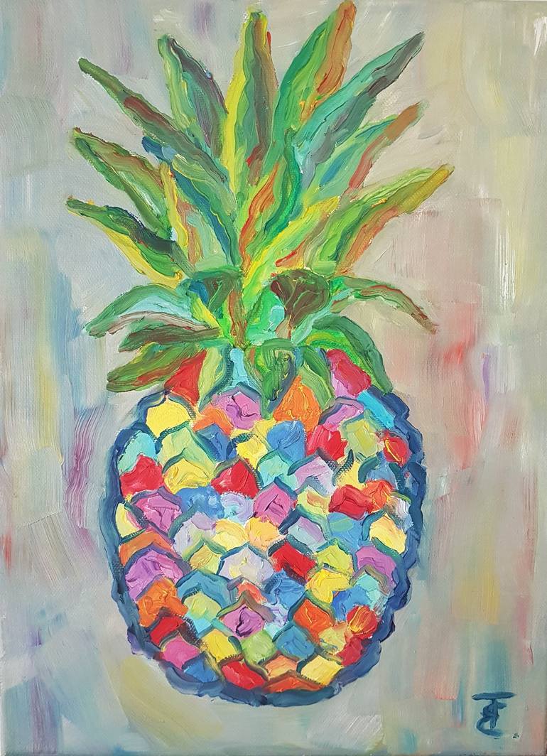 pineapple abstract painting