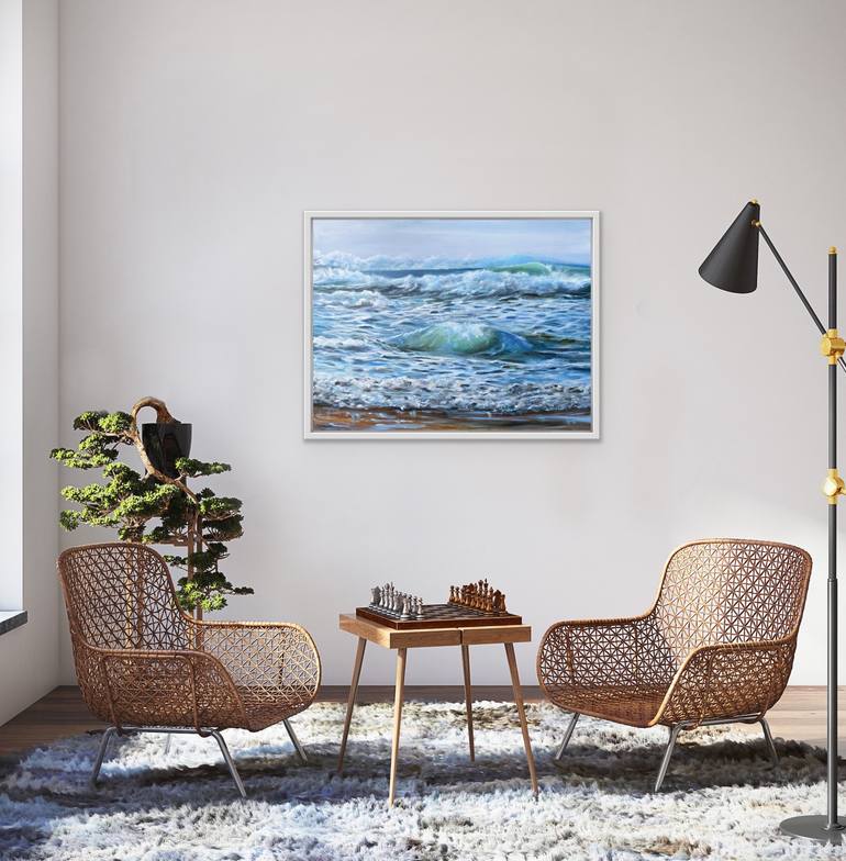 Original Impressionism Seascape Painting by Sabine Schramm