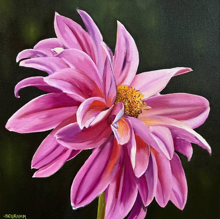 Original Realism Floral Painting by Sabine Schramm