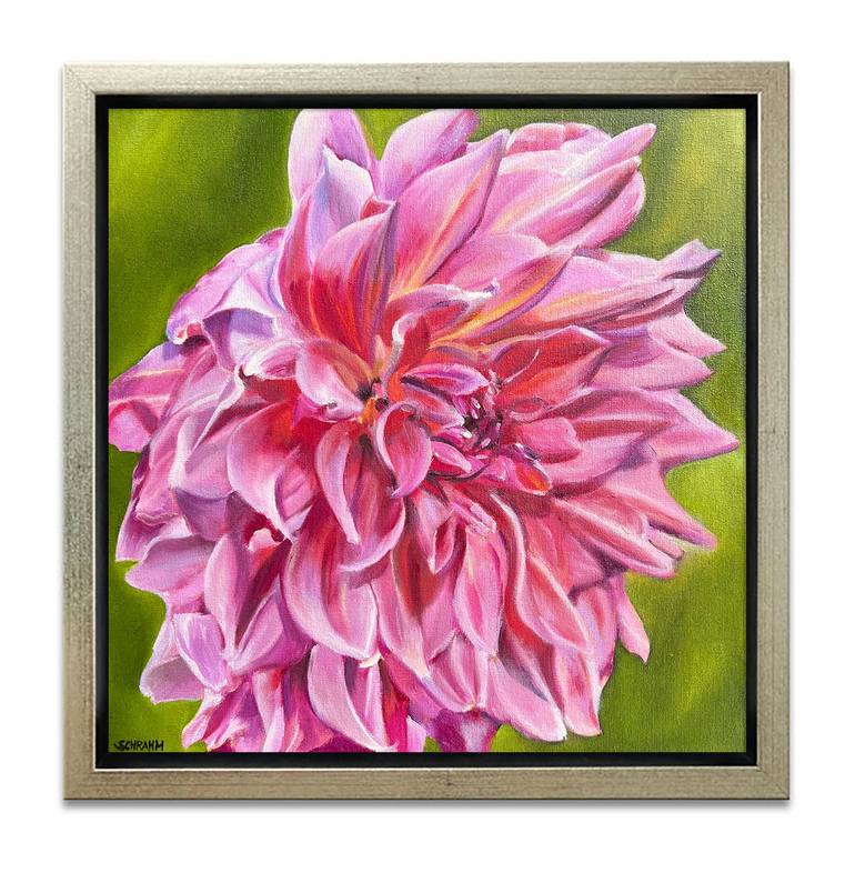 Original Floral Painting by Sabine Schramm | Realism Art on Canvas | Flower blossom (no. 220905)