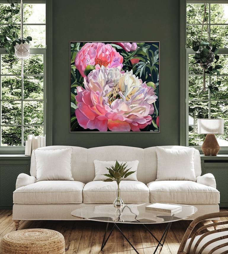 Original Realism Floral Painting by Sabine Schramm