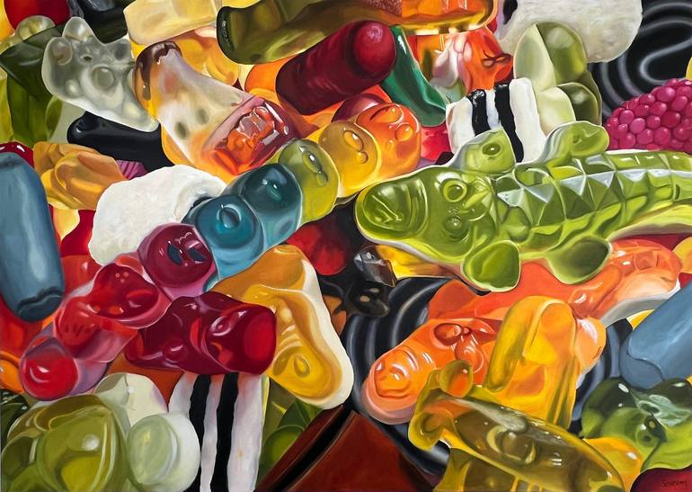 Haribo Sweets no 230603 Painting By Sabine Schramm Saatchi Art