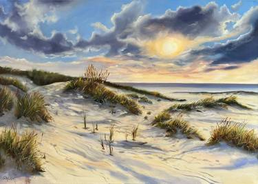 Original Impressionism Beach Painting by Sabine Schramm