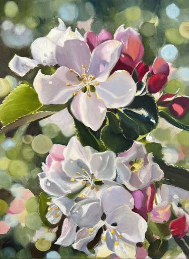 Original Realism Floral Paintings by Sabine Schramm