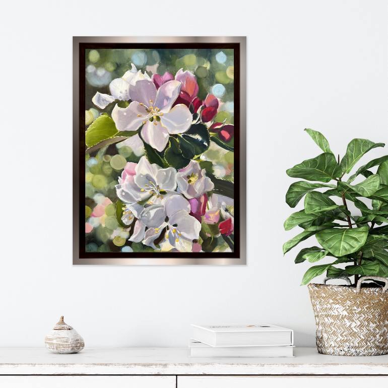 Original Realism Floral Painting by Sabine Schramm