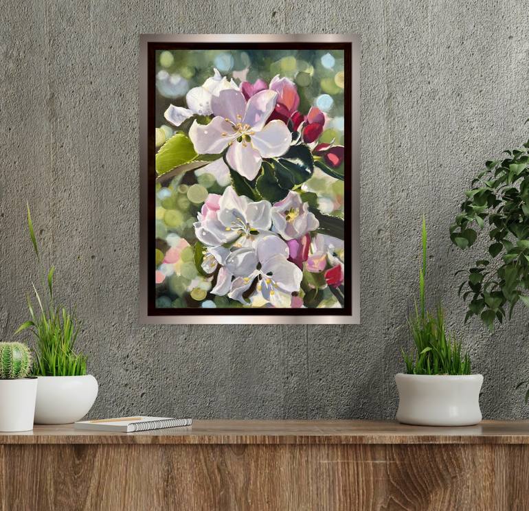 Original Realism Floral Painting by Sabine Schramm