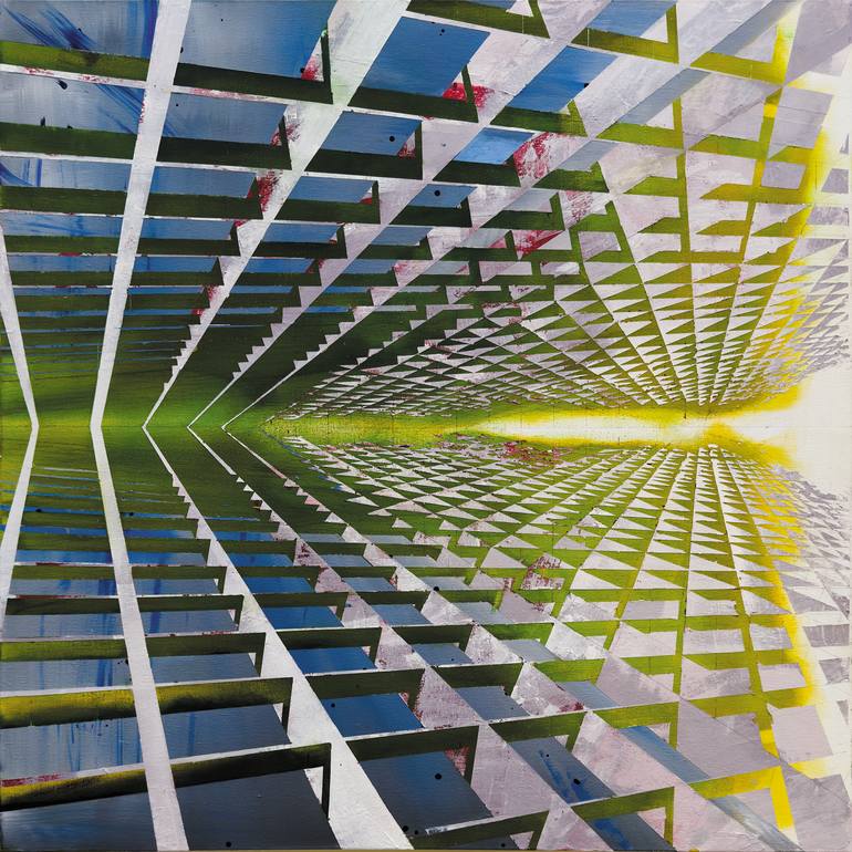 Original Abstract Geometric Painting by Vladimir Hristov