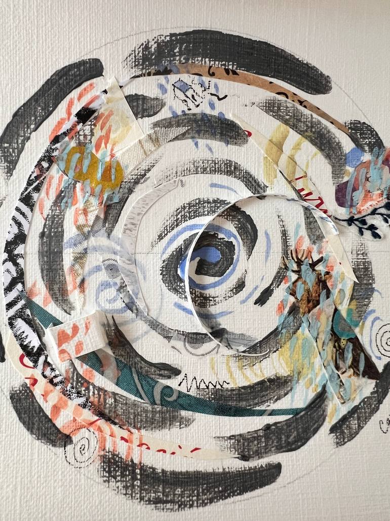 Original Contemporary Abstract Collage by Carmen Salvador Velez