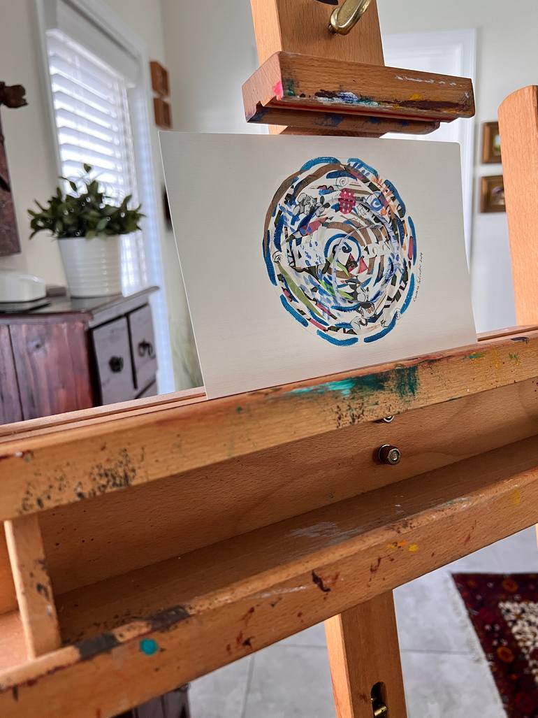 Original Contemporary Abstract Collage by Carmen Salvador Velez