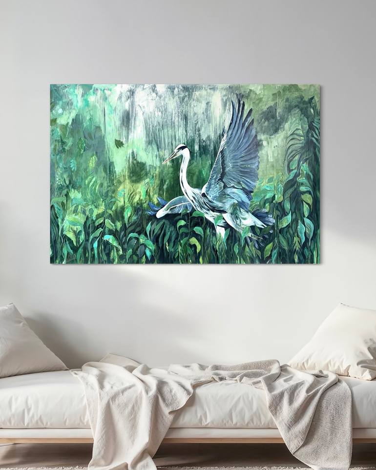 Original Abstract Nature Painting by María José Espinoza Peña Y Lillo