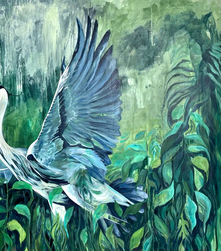 Original Abstract Nature Painting by María José Espinoza Peña Y Lillo
