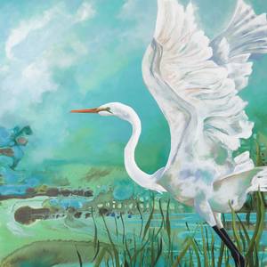 white heron