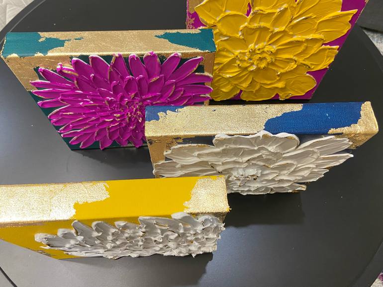 Original Abstract Floral Painting by Amárillys Hatton
